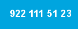 922 111 51 23
